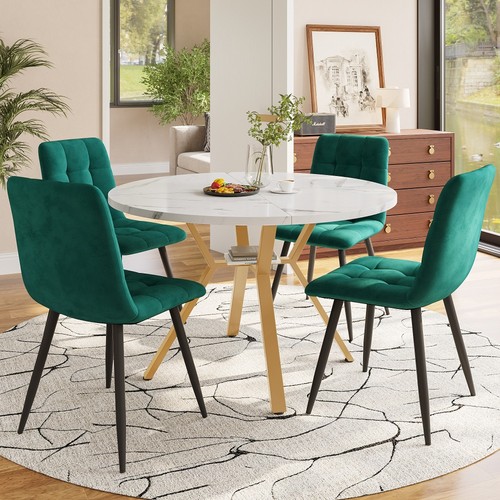 Round dining table velvet - table,