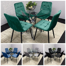 Modern Glass Dining Table Set