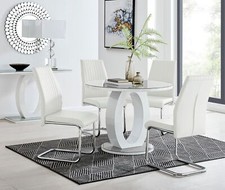 GIOVANI Round White Gloss and