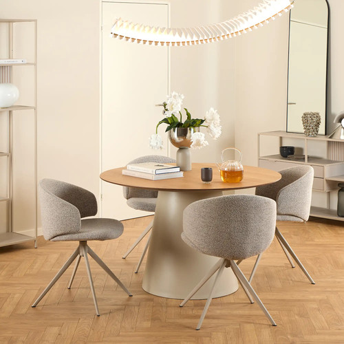 Soli round dining table oak - dining,