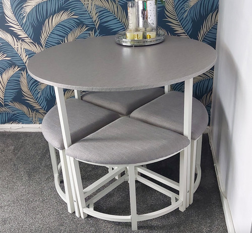 Dining table and chairs - and,
